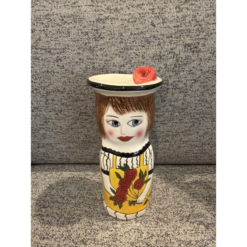 Susan Oakley By Ganz Vase Roseanne Design Great Condition